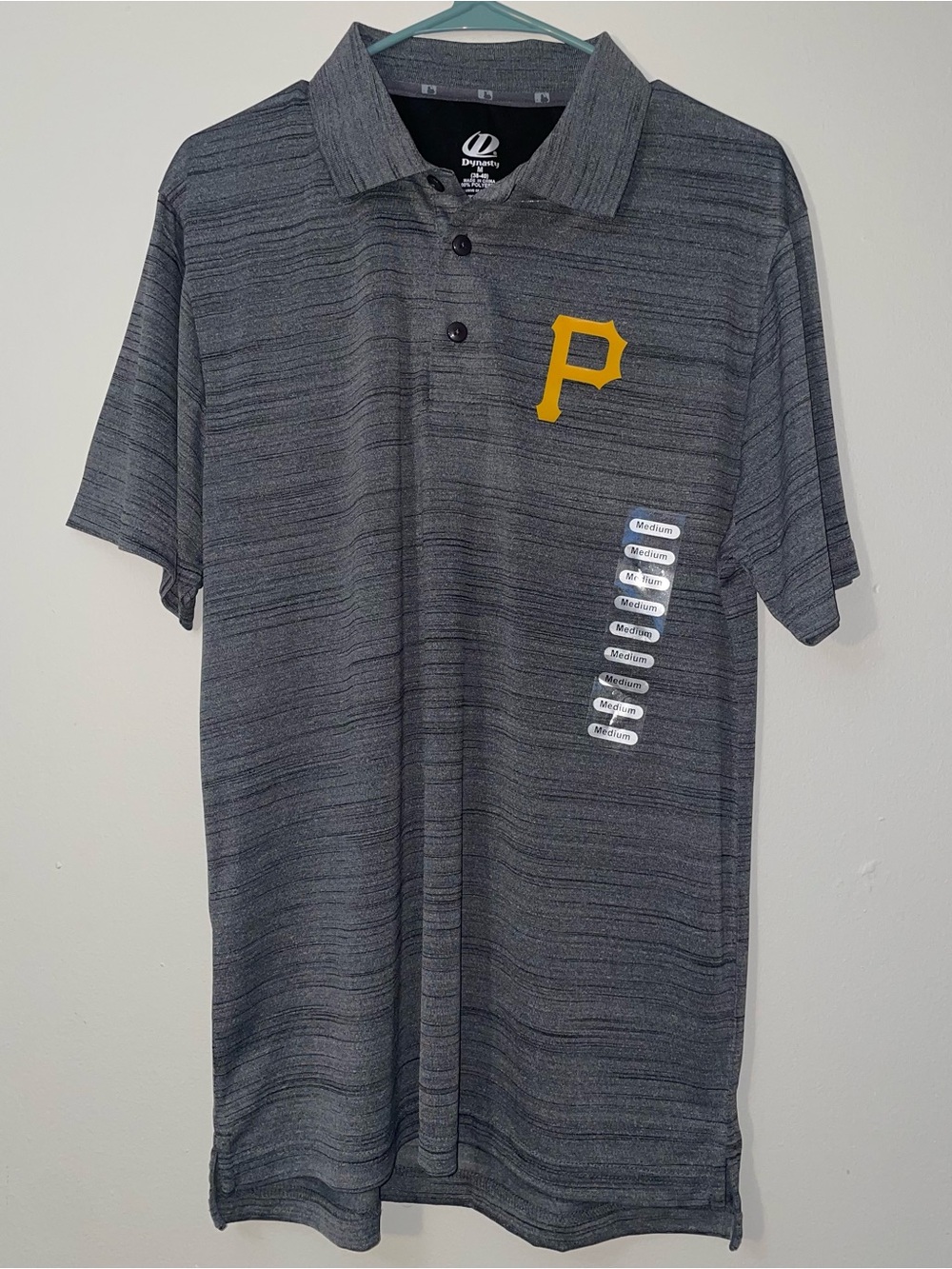 NWOT- Pittsburgh Pirates MLB Men's Dynasty Gray Performance Polo Shirt